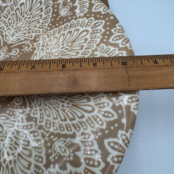 Target Home Melamine Plate Plates Dish tan and white large dinner size set of 5 - Picture 5 of 5